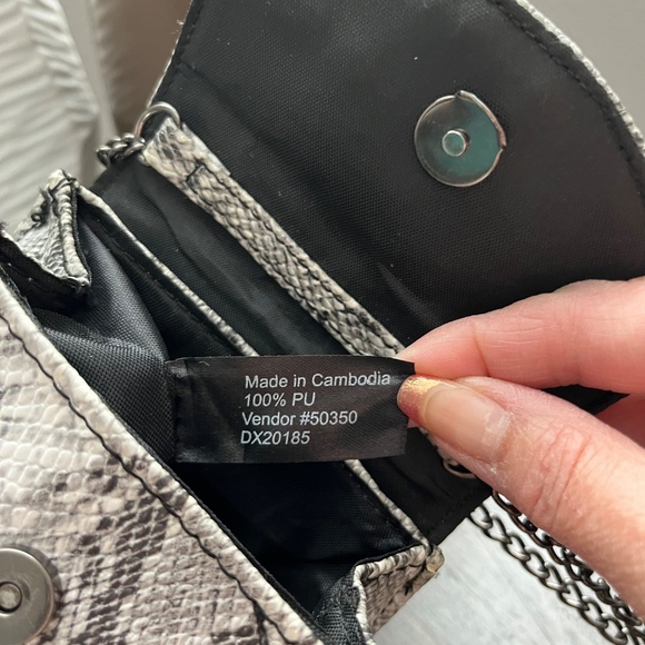 GUESS Python Print Micro Mini Top Handle Crossbody Bag - Picture 10 of 11